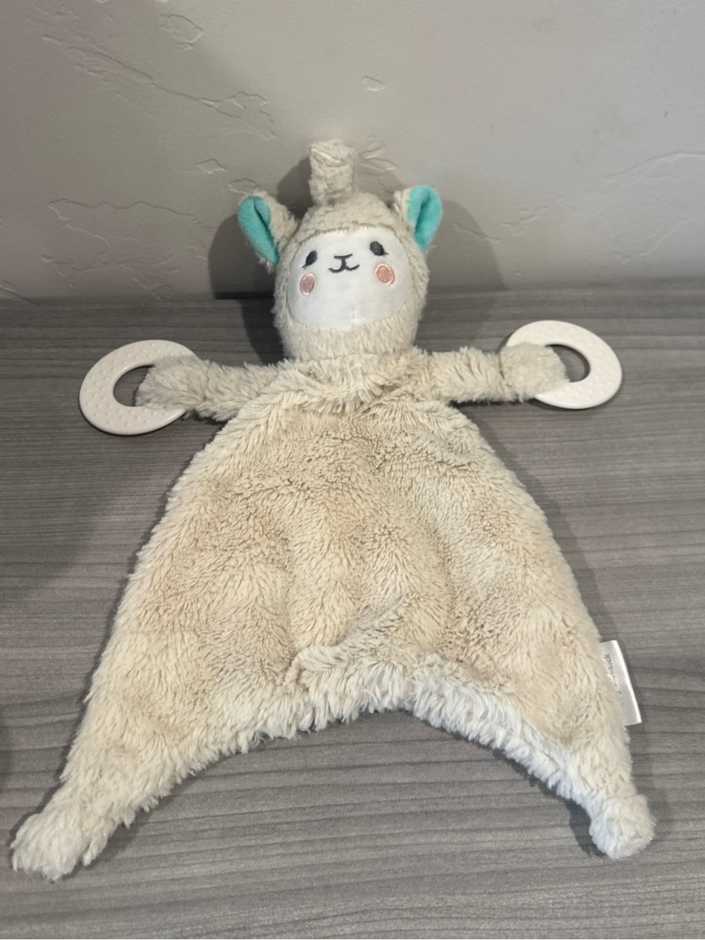 Bella Tunno Happy Sidekick Loretta Llama Plush Lovey Teether Rattle Knotted 12”
